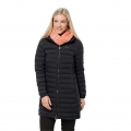 Jack Wolfskin Winter-Daunenmantel Glowing Mountain Coat (winddicht, warm, PFC-frei) schwarz Damen